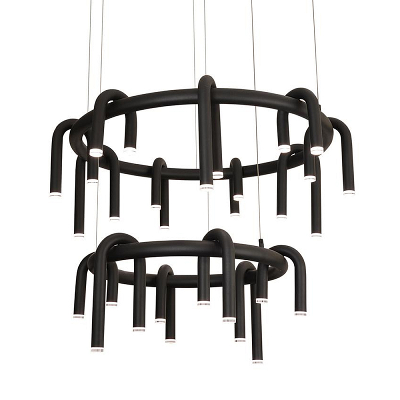 Люстра подвесная черная Black Light Fixtures Черный Люстра подвесная черная Black Light Fixtures Черный в Костроме | Loft Concept