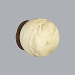 Настенно-потолочный светильник с плафоном в форме шара из алебастра Cryptocrystalline Stone варинант исполнения - 3 | Loft Concept в Костроме