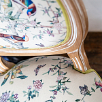 Стул из массива бука бежевый с изображением птиц и цветов Beige Green Chinoiserie Birds Garden Chair варинант исполнения - 5 | Loft Concept в Костроме