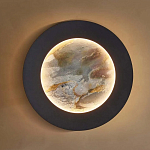 Бра в форме диска черного цвета Borders of Black варинант исполнения - 4 | Loft Concept в Костроме