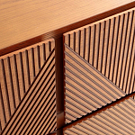 Комод с геометрическим рисунком на ящиках Anders Dark Wood варинант исполнения - 4 | Loft Concept в Костроме