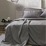 Плед из шерсти мериноса серого цвета 130×180 см Gray Waves варинант исполнения - 7 | Loft Concept в Костроме