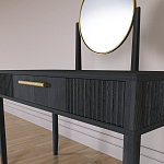 Туалетный Стол с зеркалом Primo Черный дуб варинант исполнения - 5 | Loft Concept в Костроме
