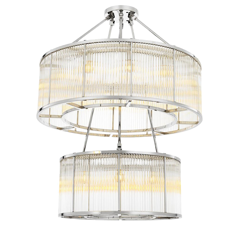 Люстра Chandelier Bernardi Nickel Никель Прозрачный в Костроме | Loft Concept 