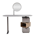 Консоль с зеркалом и  3-мя вращающимися ящиками Eloida варинант исполнения - 1 | Loft Concept в Костроме