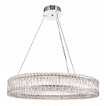 Люстра подвесная круглая из прозрачного хрусталя с корпусом из металла цвета хром Selfsufficient варинант исполнения - 5 | Loft Concept в Костроме