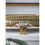 Чаша с цветочным орнаментом на бронзовых ножках Eden Garden варинант исполнения - 4 | Loft Concept в Костроме