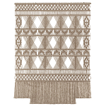 Панно на стену плетеное Макраме бежевый цвет  варинант исполнения - 13 | Loft Concept в Костроме