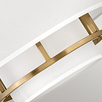 Потолочный светильник с двухслойным белым текстильным абажуром Hinkley варинант исполнения - 18 | Loft Concept в Костроме