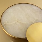 Бра в форме диска из бежевого алебастра Cryptocrystalline Stone варинант исполнения - 2 | Loft Concept в Костроме