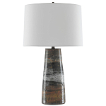 Настольная лампа с конусовидным тканевым абажуром Rock варинант исполнения - 1 | Loft Concept в Костроме