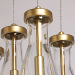 Люстра с 9-ю прозрачными стеклянными плафонами в форме капли Lucid Rain  варинант исполнения - 8 | Loft Concept в Костроме