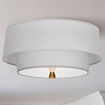 Потолочный светильник круглый серый с тканевым абажуром Ground Gray варинант исполнения - 2 | Loft Concept в Костроме