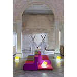 Дизайнерский кофейный стол на круглых ножках Poltronova T02 Pink Coffee Table варинант исполнения - 10 | Loft Concept в Костроме