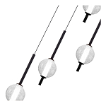 Люстра светодиодная каскадная с 4-мя сферическими стеклянными плафонами Splatter варинант исполнения - 4 | Loft Concept в Костроме