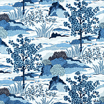 Ткань Blue landscape синий пейзах T3-89 варинант исполнения - 1 | Loft Concept в Костроме