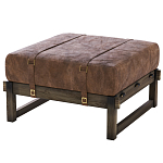 Пуф Duncan винтажная коричневая кожа  варинант исполнения - 2 | Loft Concept в Костроме