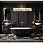 Люстра овальная с мозаичным хрустальным оформлением Sparks of Crystal варинант исполнения - 3 | Loft Concept в Костроме