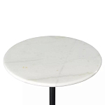 Кофейный столик с белой мраморной столешницей на черном основании Tall Coffee Black and White Table варинант исполнения - 4 | Loft Concept в Костроме
