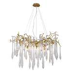 Люстра подвесная с прозрачными подвесками в форме капель Droplet Chandelier варинант исполнения - 3 | Loft Concept в Костроме