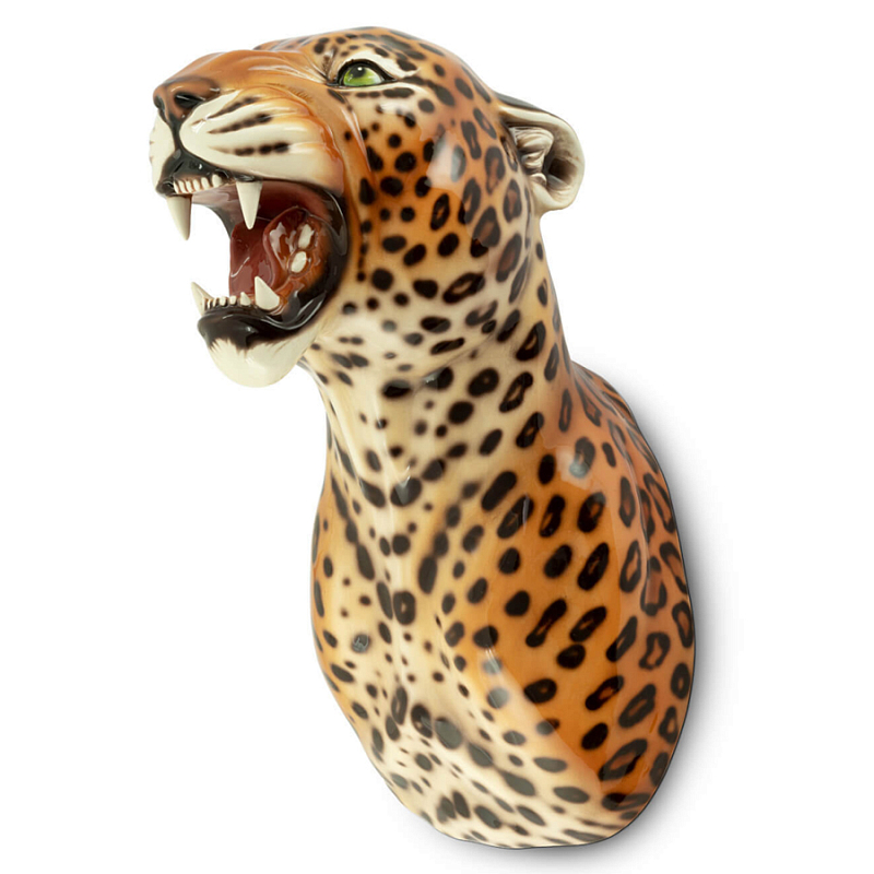 Аксессуар на стену Леопард Abhika LEOPARD HEAD HANGING Коричневый в Костроме | Loft Concept 