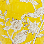 Настольная лампа желтая с изображением белых птиц Flight Among Acacia варинант исполнения - 6 | Loft Concept в Костроме