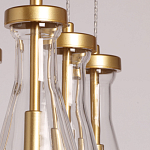 Люстра с 7-ю прозрачными плафонами из стекла в форме капли Lucid Rain  варинант исполнения - 9 | Loft Concept в Костроме