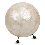 Настольная лампа из перламутра на металлическом каркасе Indonesian Egg варинант исполнения - 3 | Loft Concept в Костроме