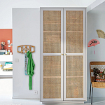 Шкаф с двумя дверцами из плетеного ротанга Tomio Wicker Furniture варинант исполнения - 9 | Loft Concept в Костроме