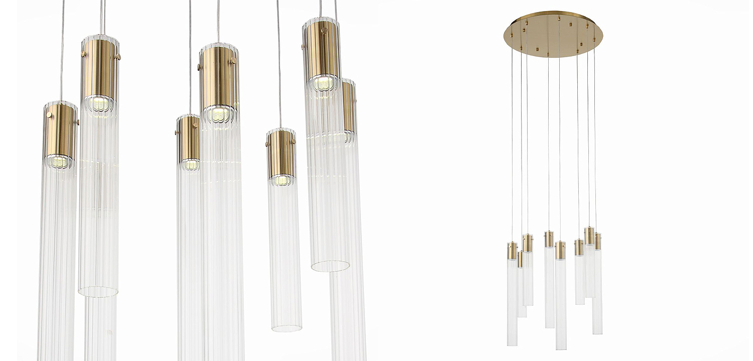 Люстра Jenae Glass Tubes Chandelier 8 Люстра Jenae Glass Tubes Chandelier 8 - Loft-Concept в Костроме