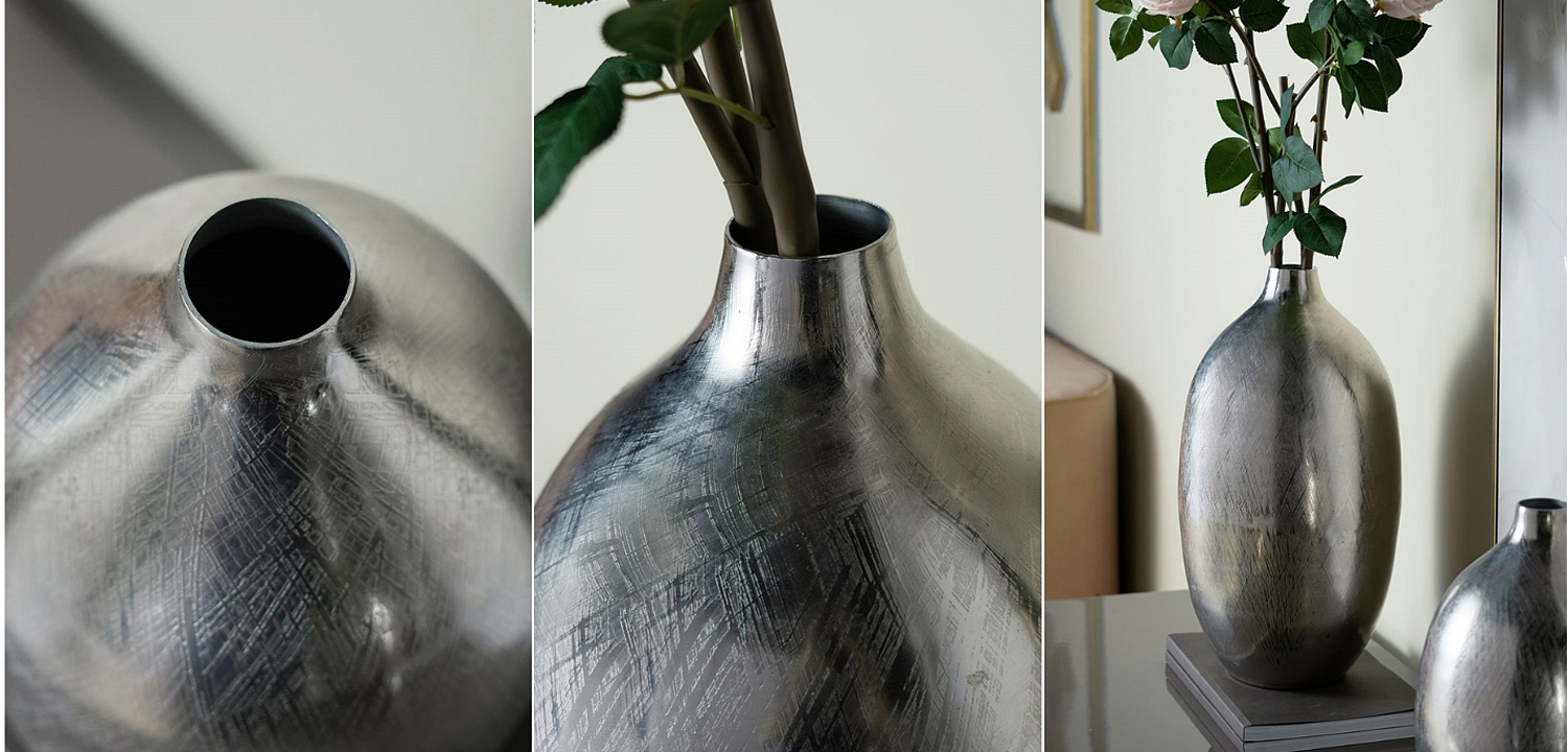 Ваза Silvian Vase silver Ваза Silvian Vase silver - Loft-Concept в Костроме