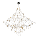 Люстра с тонким металлическим каркасом цвета хром Quasar варинант исполнения - 1 | Loft Concept в Костроме