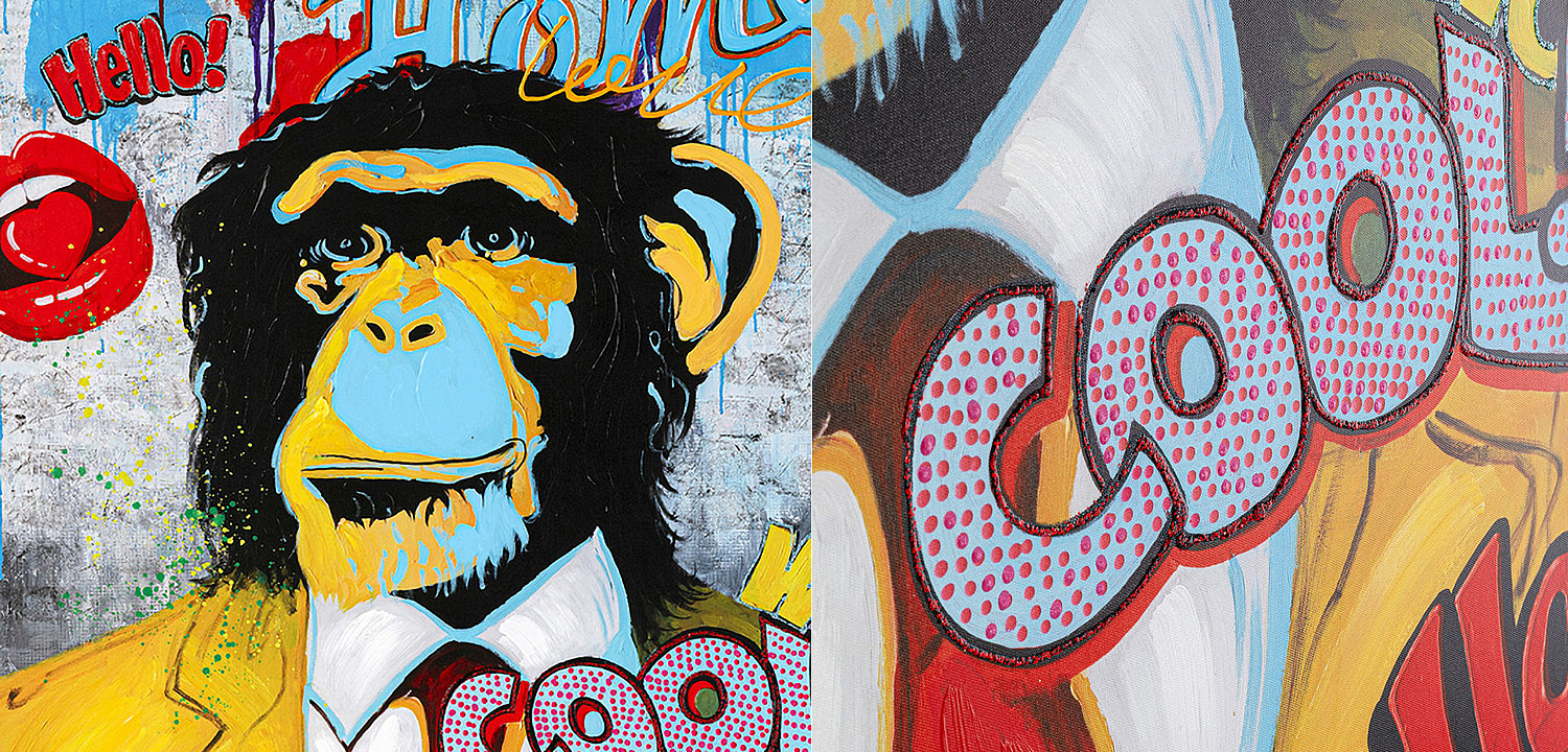 Картина Monkey multicolor Картина Monkey multicolor - Loft-Concept в Костроме
