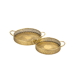 Поднос железный Gold Mesh варинант исполнения - 2 | Loft Concept в Костроме