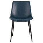 Стул с обивкой из экокожи темно-синего цвета RHOMBUSES UPHOLSTERY варинант исполнения - 2 | Loft Concept в Костроме