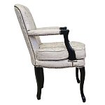 Кресло c растительным орнаментом Aubrey Classical Armchair beige jacquard варинант исполнения - 1 | Loft Concept в Костроме