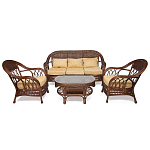 Комплект уличной мебели из ротанга Clara коричневый варинант исполнения - 1 | Loft Concept в Костроме