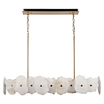 Люстра подвесная линейная с текстурированными мраморными элементами Marble square варинант исполнения - 1 | Loft Concept в Костроме