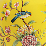 Настольная лампа желтая с изображением птиц Slip Away варинант исполнения - 6 | Loft Concept в Костроме