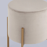 Бежевый пуф на золотистых ножках SANJAY варинант исполнения - 2 | Loft Concept в Костроме