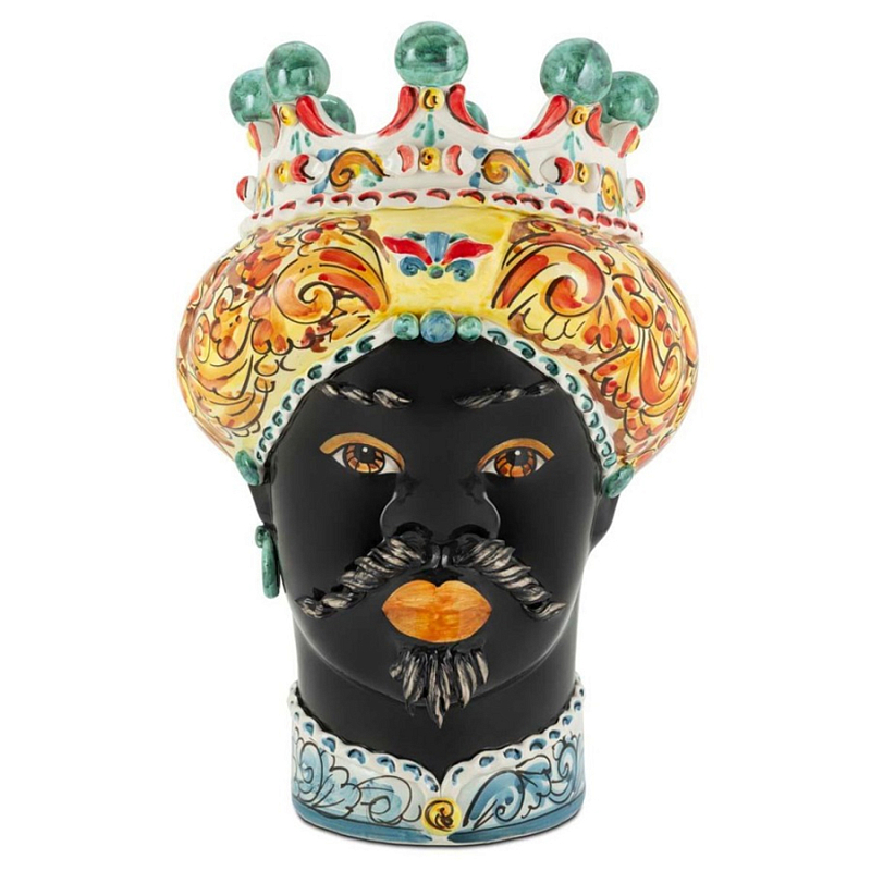 Ваза Vase Moro Man Ornate Mix Черный Мульти Ваза Vase Moro Man Ornate Mix Черный Мульти в Костроме | Loft Concept