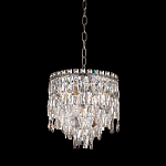 Люстра круглая с хрустальными подвесками на серебряном каркасе Roul Crystal Light варинант исполнения - 8 | Loft Concept в Костроме