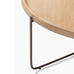 Журнальный стол с круглой деревянной столешницей Urban Style Space варинант исполнения - 1 | Loft Concept в Костроме