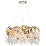 Люстра с декоративными подвесками из прозрачного стекла в форме монеток FAIRYTREE Light варинант исполнения - 7 | Loft Concept в Костроме