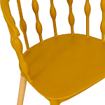 Пластиковый стул на ножках из массива бука Ferret Spiral Mustard варинант исполнения - 4 | Loft Concept в Костроме