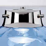 Настольная лампа с шарообразным прозрачным основанием из цветного переработанного стекла и белым цилиндрическим абажуром Elstead Lighting варинант исполнения - 8 | Loft Concept в Костроме