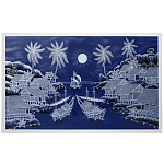 Картина ручная вышивка бисером Ночной пейзаж Night Boat Bay варинант исполнения - 1 | Loft Concept в Костроме