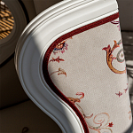 Кресло из массива бука бежевое с растительным орнаментом Raffael Beige Floral Armchair варинант исполнения - 4 | Loft Concept в Костроме