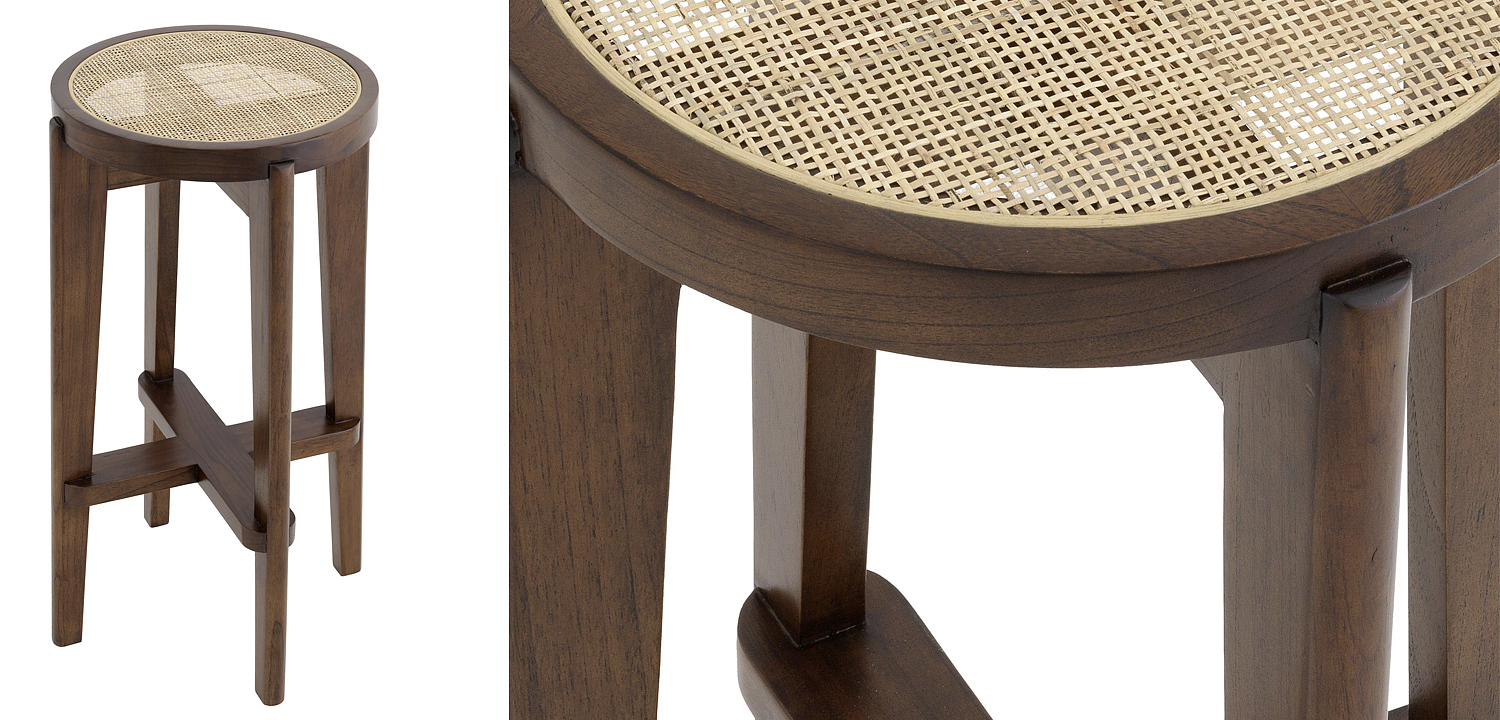 Барный стул Eichholtz Bar Stool Dareau brown Барный стул Eichholtz Bar Stool Dareau brown - Loft-Concept в Костроме