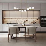 Люстра на штанге с 8-ю белыми шарообразными плафонами Bubble Chandelier варинант исполнения - 4 | Loft Concept в Костроме